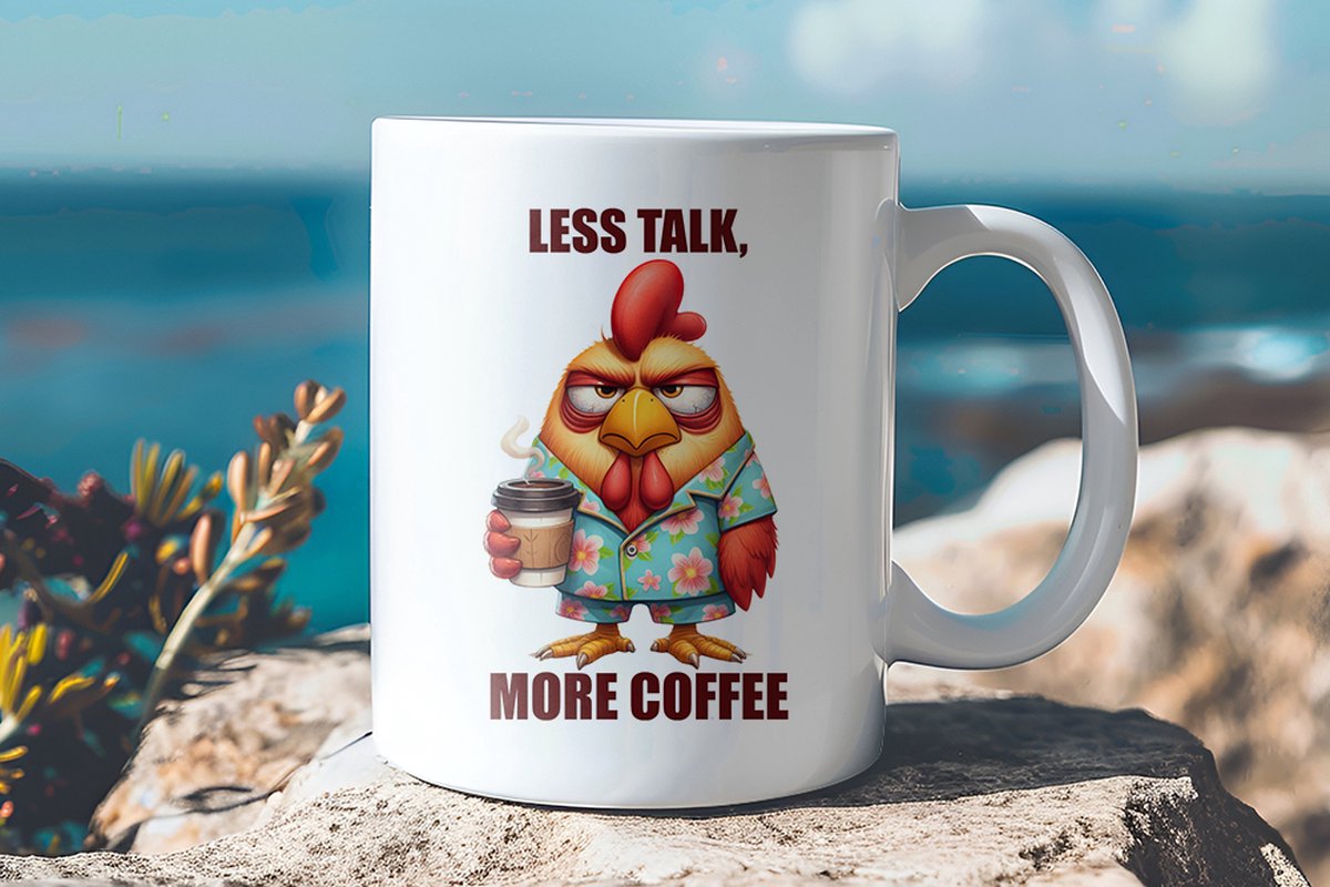 Mok – "Less Talk - More Coffee" – Voor de Koffiepuristen