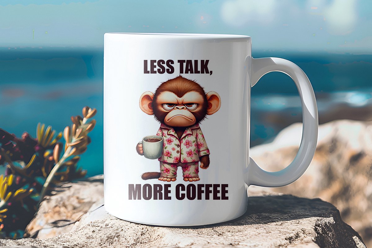 Mok – "Less Talk - More Coffee" – Voor de Koffiepuristen