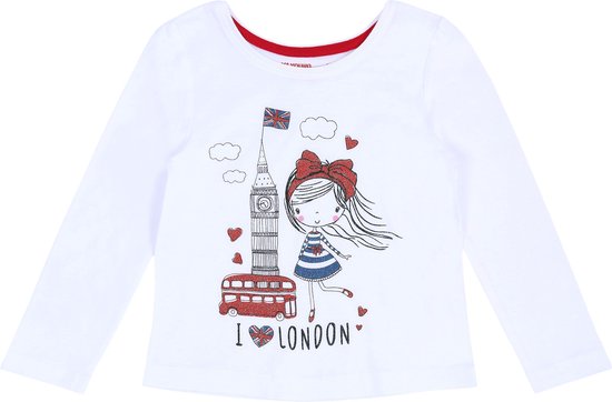 Witte "I love London" blouse