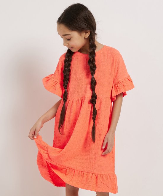 TerStal Filles / Enfants Europe Kids Robe Uni Large Corail En Taille 122/128