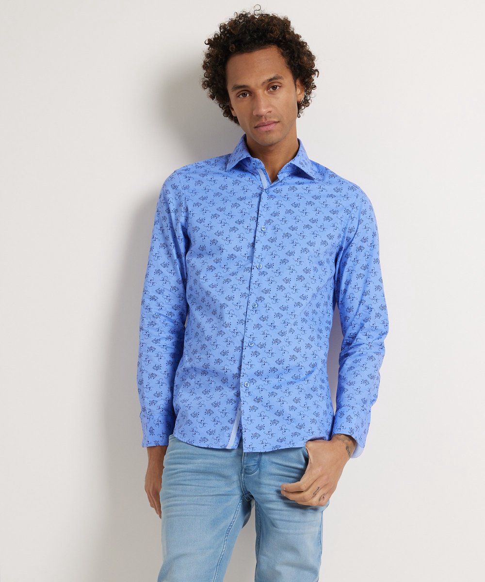 TerStal Porto Nova Slim Fit Overhemd Blauw In Maat L bol