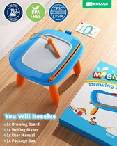 Montessori-speelgoed vanaf 1 2 jaar, magnetisch tekenbord, schrijfbord voor kinderen, babyjongens en meisjes, cadeau voor verjaardag, Pasen, blauw