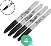Sharpie pen - 4 stuks - Fine point - Zwart - Permanent Marker - Markeerstift