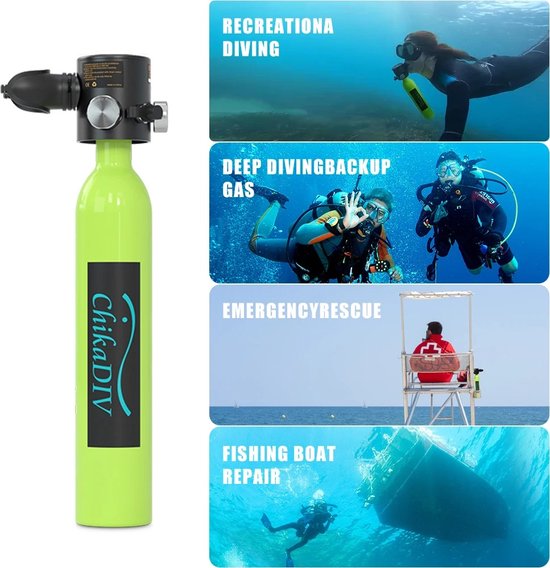 Foto: Duikfles scuba tank herbruikbare duikfles zuurstof cilinder zuurfstoftank mini duikfles scuba diving set