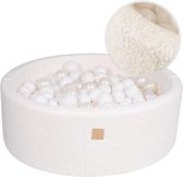 MEOWBABY Ballenbak teddy - Boucle stof - 90x40 cm - 200 ballen - Anti-allergisch