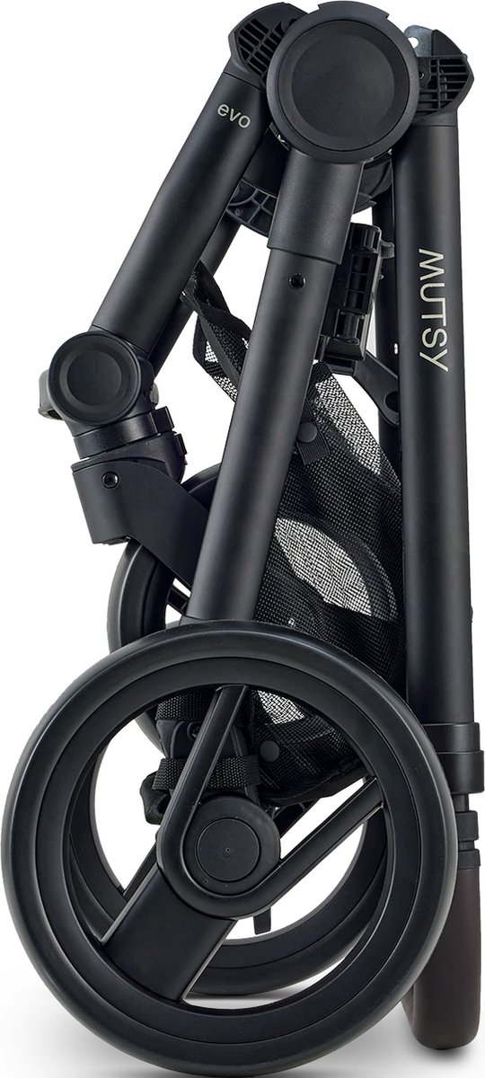 Mutsy Evo 3-in-1 Kinderwagen - Snel Opvouwsysteem - Lichtgewicht Frame - Concrete van Mutsy — afbeelding 4