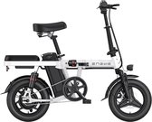 T14 vouwbaar Fatbike E-bike 250 Watt motorvermogen topsnelheid 25 km/u Fat tire 14’’ banden kilometerstand 35km elektrische modus