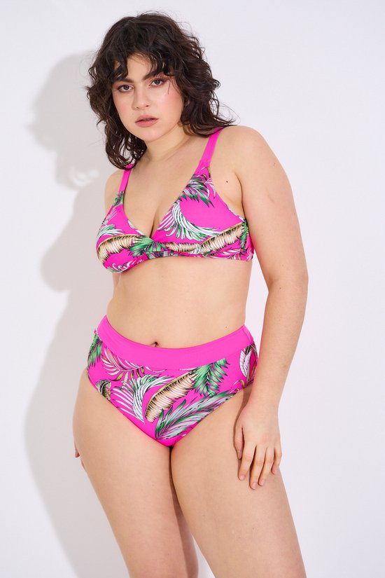 Chique Bikini Set- Nieuwe collectie Tweedelig Dames zwempak badpak voor Strand en Zwembad VC2306- Fuchsia- Maat 42