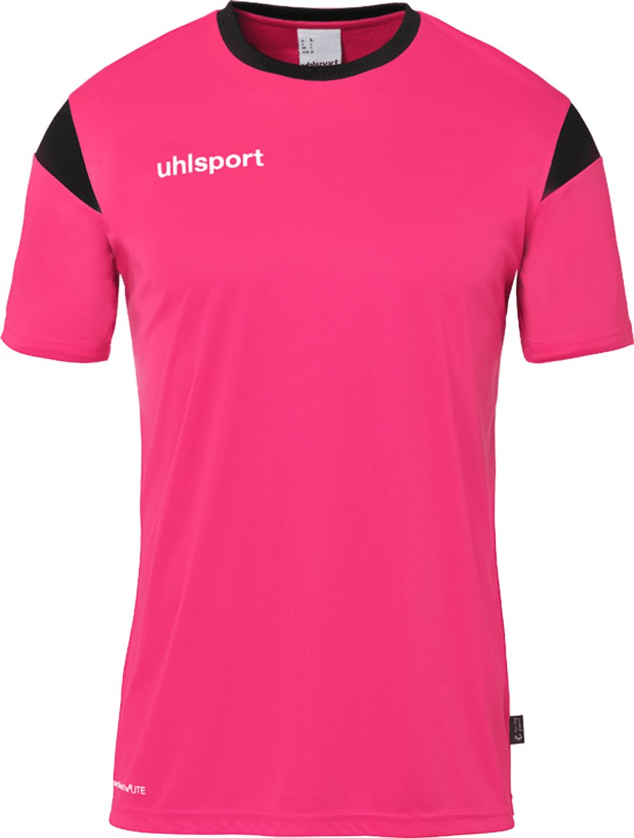 Uhlsport Squad 27 Shirt Korte Mouw Kinderen - Roze / Zwart | Maat: 140