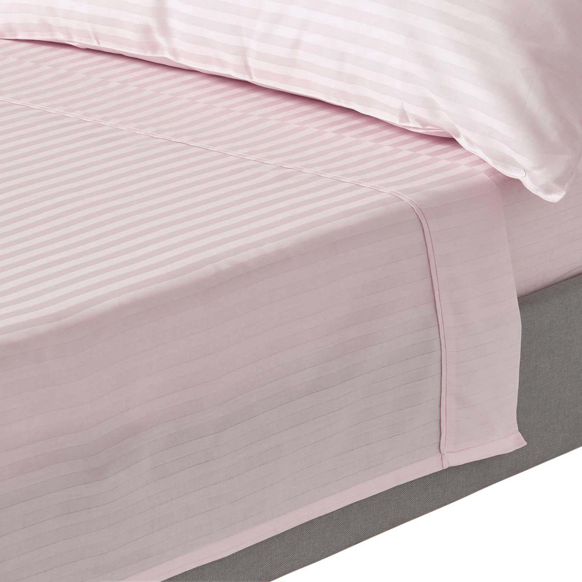 Homescapes Satijn Streep Katoen Laken 180x260 cm – Lila – 100% Egyptisch Katoen – Draaddichtheid 330