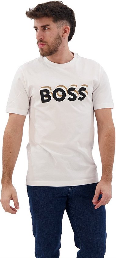 Boss Tiburt 427 10247153 T-shirt Met Korte Mouwen Wit M Man
