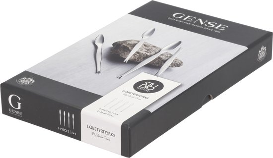Boîte de couverts à homard Gense, 4 pièces, acier mat.