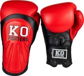 KO Fighters - Gants de boxe - Gants de kickboxing - Kickboxing - Boxe - Punch Machine - Rouge - 14oz