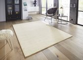 Flycarpets Elle Decoration - Modern Design Vloerkleed - Laagpolig - Effen - Creme - 80x150 cm