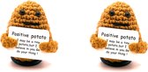 Hypify® | Positive Potato | positieve Aardappel| knuffeltje | bruin duo | cadeau | geschenk idee | positieve energie