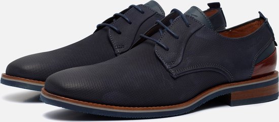 Van Lier Amalfi Veterschoenen blauw Nubuck - Maat 45