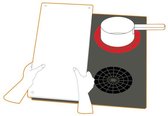 Protecteur de table de cuisson, Glas, 50 x 28 cm - Pebbly