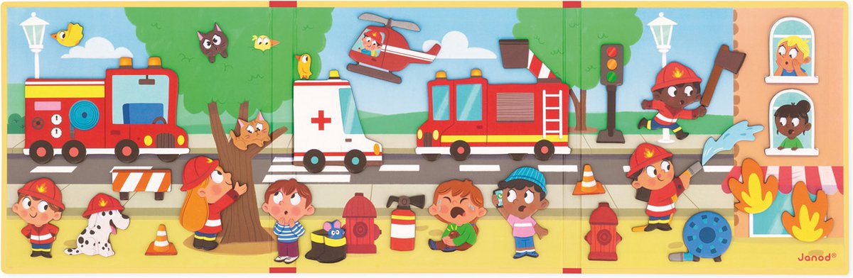 Janod - Magneti Stories - Brandweer – Educatieve magneetset — afbeelding 3