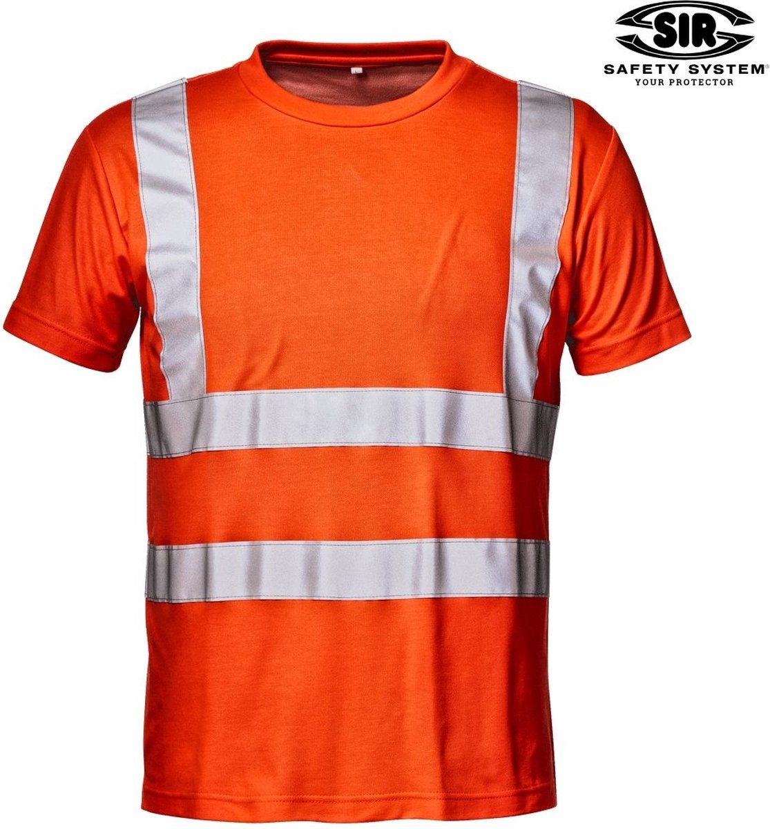 SIR SAFETY MISTRAL UV Hi Vis Reflecterend Werkshirt HEREN Veiligheidsshirt Oranje - UV Bescherming - Ademend - Industrieel Wasbaar