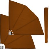 STILISTA Balkonschermen - Set van 2 - Privacyschermen - Wand - 140 x 140 cm - Bruin