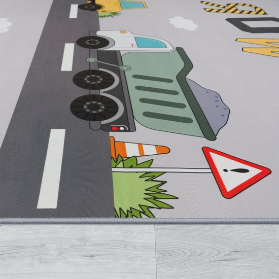 Paco Home Vloerkleden Voor Kinderen Laagpolige Vloerkleden Voor Kinderkamer Met Versch. Designs Speelvloerkleden Meerkleurig, Maat:160x220 cm, Kleur:Crème