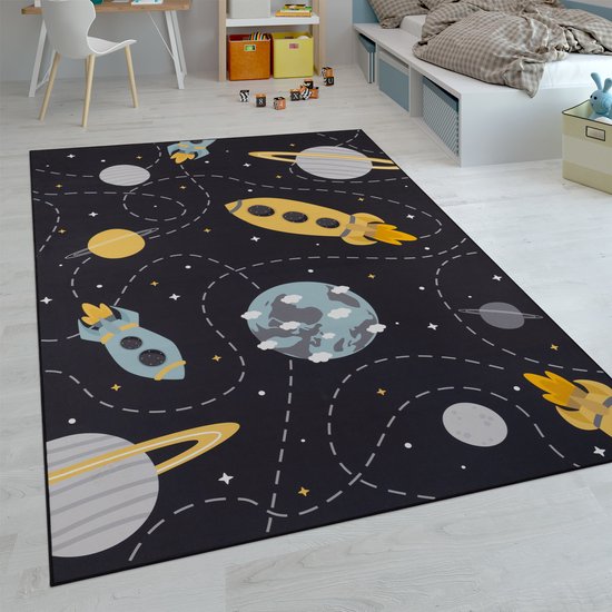 Paco Home Kindertapijt Laagpolige Vloerkleden Voor Kinderkamer Speelkleed Meerkleurig 120x160 cm