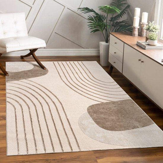 Sehrazat Vloerkleed Scandi 9840 Korte pool, 3D-effect uitstraling, hoog