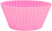 Siliconen Cupcake vorm - 12 stuks - Muffin - Bakvorm - Taart - Gebak - Koekjes - Cake - Herbruikbaar - BPA vrij - Rond - Roze