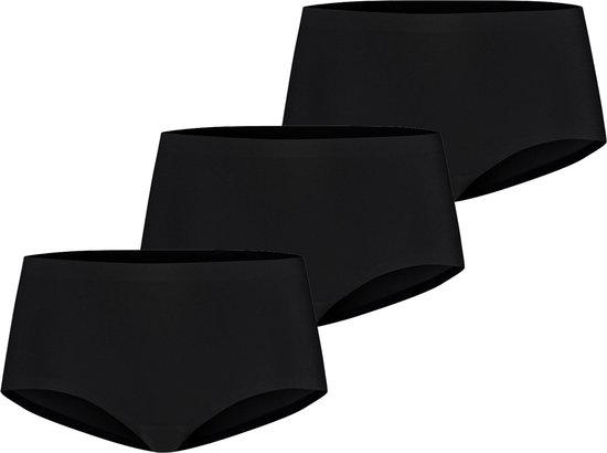 Ten Cate Secrets Midi Slip - 3-pack - Zwart - Maat L - Naadloos ondergoed Dames