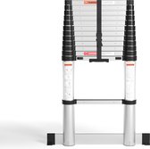 RMBO Telescopische Ladder - Telescoopladder - 3.80m lang, Compact en Draagbaar met Soft Closing Systeem, Geschikt voor Particulier en Professioneel Gebruik, Telescopische Vouwladder, Max. Belasting 150 kg, EN 131.6