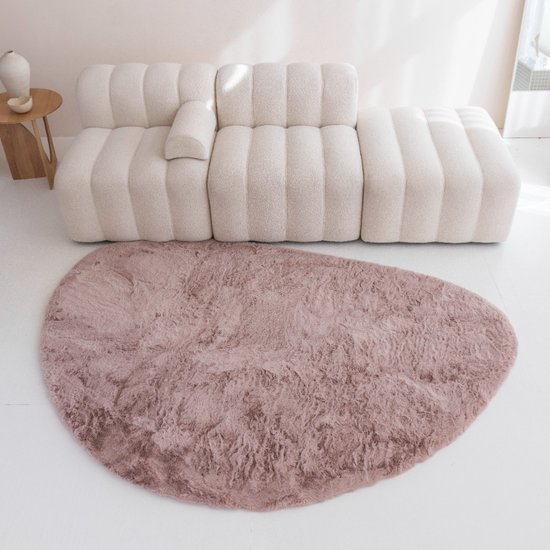 Comfy Vloerkleed - Stone Tapijt - 160 x 230 cm - Roze