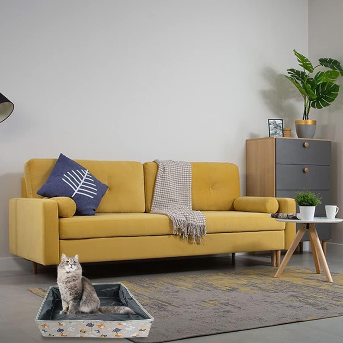 RVS Kattenbak - XXL - 60x40x39cm - 36L - Geen Nare Geurtjes - Incl