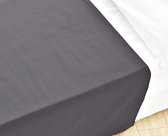 Bedlaken - zacht en onderhoudsvriendelijk beddoek 100% katoen zonder elastiek huisdoek vele maten en kleuren Maat: 180x275 cm, antracietgrijs