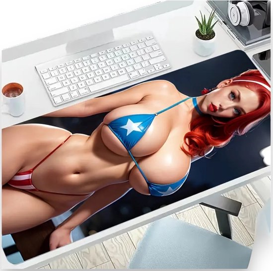 Embellissez votre lieu de travail avec le tapis de souris Sexy Lady de 90x40cm