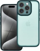 Case2go - Telefoonhoesje geschikt voor iPhone 15 Pro Max - Back Cover - Variete Hoes - Donkergroen