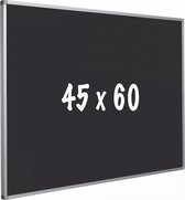 Prikbord kurk PRO Khan - Aluminium frame - Eenvoudige montage - Punaises - Blauw - Zwart - Prikborden - 45x60cm