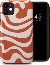 Selencia Hoesje Geschikt voor iPhone 11 Hoesje - Selencia Vivid Backcover - Dream Swirl Orange