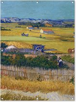 Tuinposter - Tuindoek - Tuinposters buiten - De oogst - Vincent van Gogh - 90x120 cm - Tuin