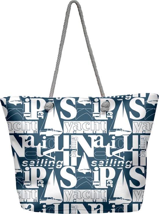 Miami Beach | XL Strandtas met rits | Zwemtas | Shopper | Weekendtas | 50 x 40 | 5078
