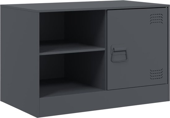 vidaXL - Tv-meubel - 67x39x44 - cm - staal - antracietkleurig