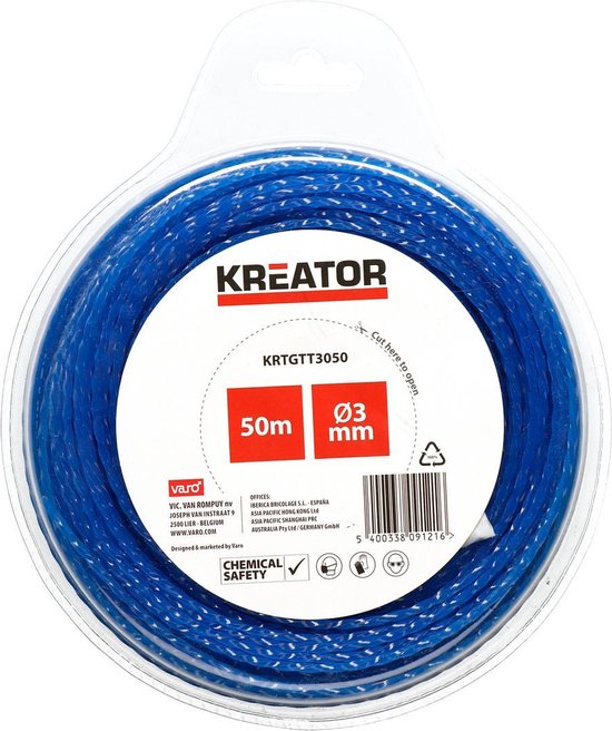 Kreator KRTGTT3050 trimmerdraad - gedraaid - 50 m lengte - 3mm diameter van Kreator — afbeelding 2