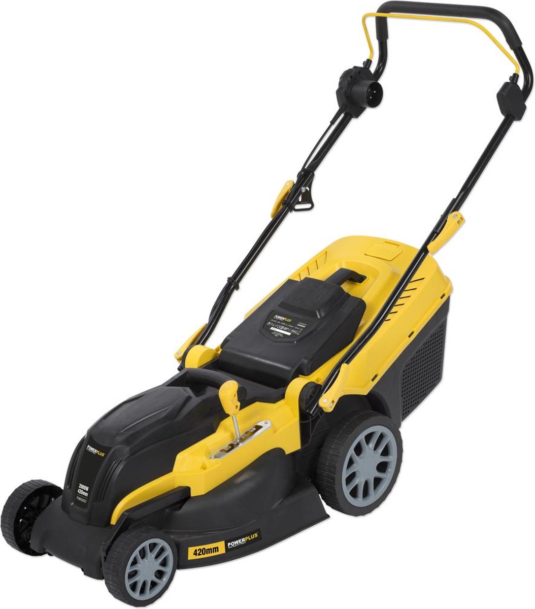 Powerplus Elektrische Grasmaaier POWXG6281 - 2000 W, 420 mm Ø grasmaaier met grasopvangbak, mulching en achteruitworp – foto 3