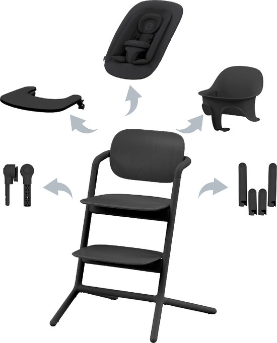 Cybex Lemo - Kinderstoel - 4 in 1 Set - Stunning Black