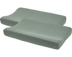 Product: Meyco Baby Uni aankleedkussenhoes - 2-pack - forest green - 50x70cm, van het merk 