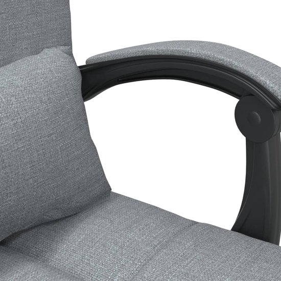 vidaXL-Kantoorstoel-massage-verstelbaar-stof-lichtgrijs