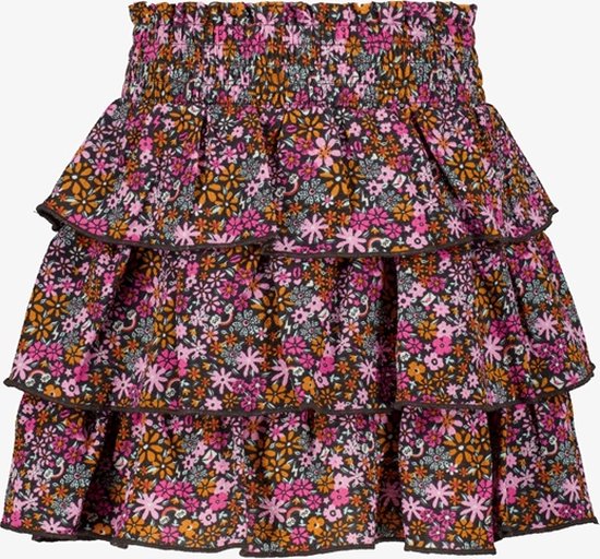 TwoDay meisjes rok met bloemenprint - Roze - Maat 122/128