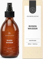 JUNGLÜCK | Rozenwater | Geeft huid en haar een natuurlijke geur en zuivert de poriën | 100% puur biologisch Rozenwater | 250 ml