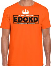 Bellatio Decorations Koningsdag shirt heren - extreme dorst op koningsdag - oranje - feestkleding S