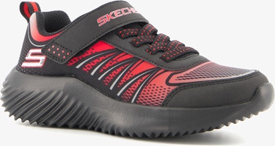Skechers Bounder kinder sneakers zwart/rood - Maat 34 - Uitneembare zool