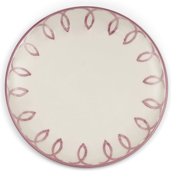 Riviera Maison Ontbijtbord Roze bord 21 cm gekleurde print - Menton Breakfast Plate